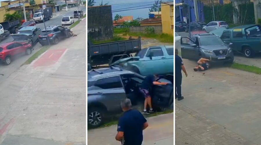 Sem CNH e com bebê a bordo, homem foge com caminhonete roubada e atropela idoso no litoral de SP