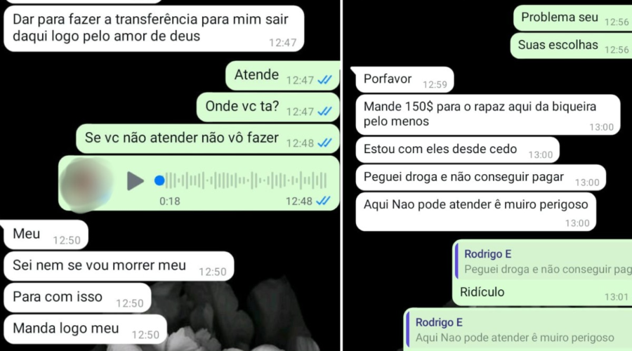 Mulher revela mensagens estranhas enviadas por namorado que desapareceu: 'Sei nem se vou morrer'
