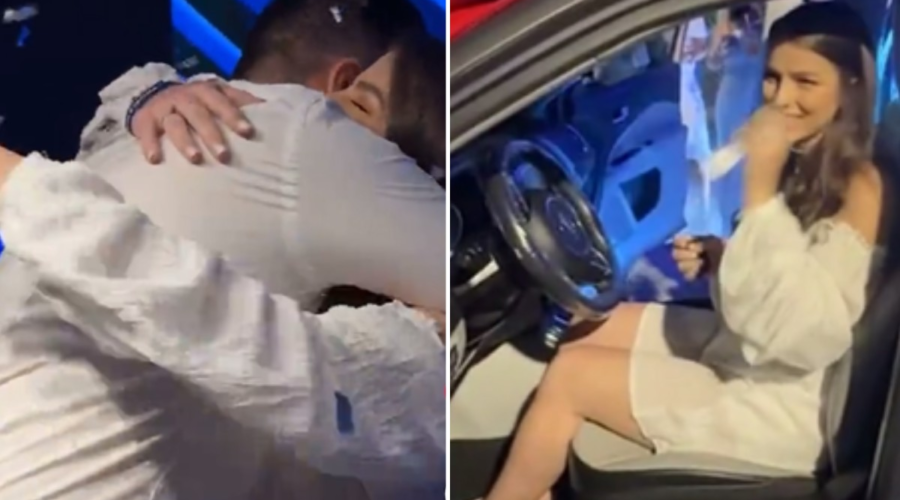 Vídeo mostra momento em que jovem ganha carro em sorteio de empresa; ela perdeu prêmio ao ser demitida