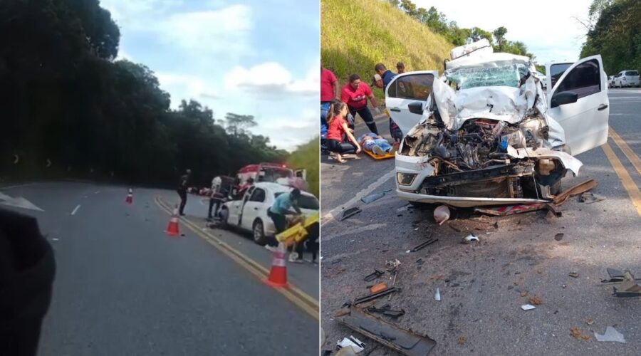 Idosa morre e outras quatro pessoas ficam feridas após carro com pacientes colidir com caminhão no interior de SP