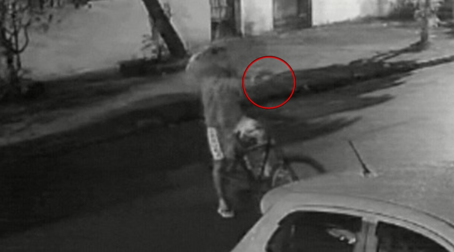 Vídeo mostra homem apontando arma para mãe e filha após saída da escola no litoral de SP