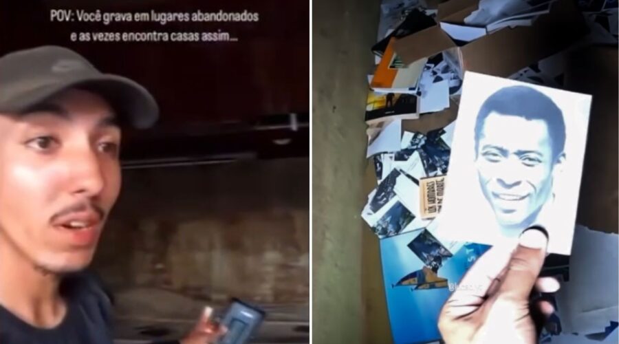 Influenciador entra em mansão de Pelé com sinais de abandono e alvo de ladrões: 'Sujo e depredado'