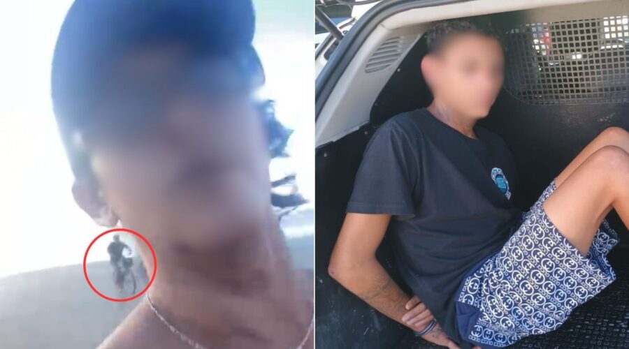 Mulher tem o celular arrancado por bandido enquanto filmava a própria corrida no litoral de SP