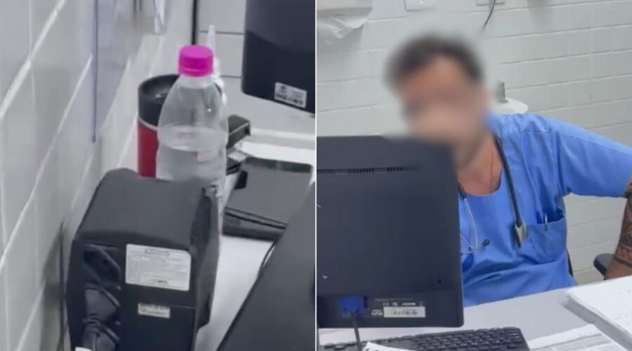 Médico é acusado de beber vodka durante atendimento em pronto-socorro no litoral de SP; VÍDEO