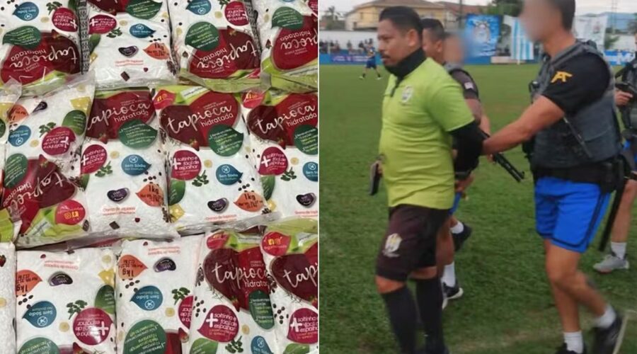Árbitro preso em partida de futebol era responsável por armazenar droga de organização criminosa, diz delegado