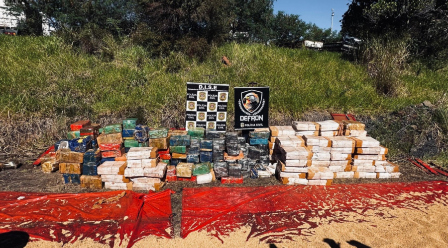 Polícia Civil encontra 7,2 t de maconha escondida em carga de soja que seria enviada ao Porto de Santos, SP