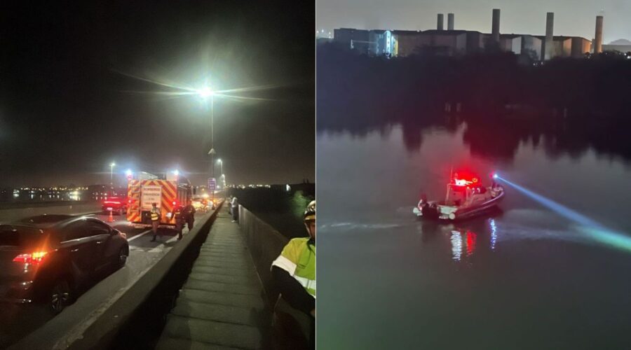 Motociclista morre após bater em mureta e cair da Ponte do Mar Pequeno, SP