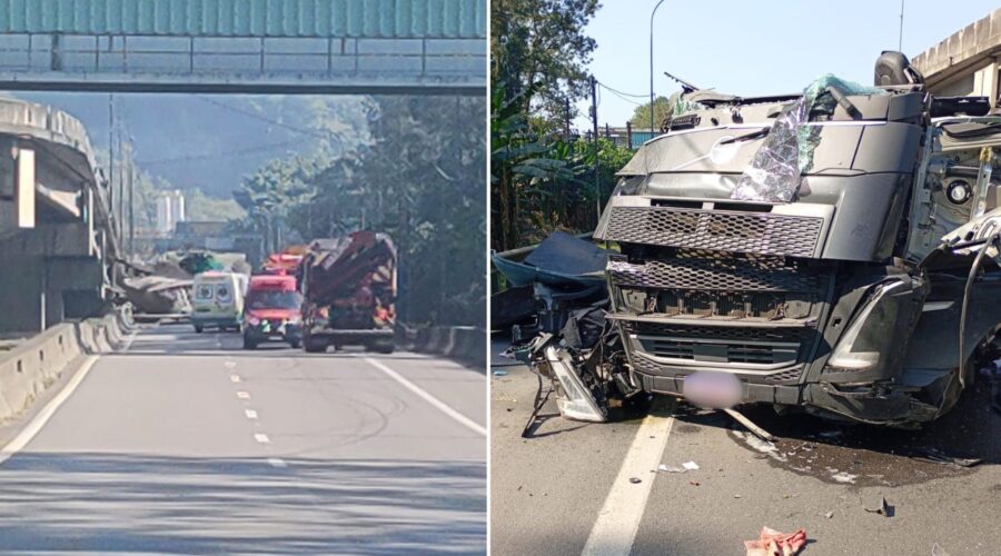 Caminhoneiro morre após bater em mureta e despencar de rodovia em SP