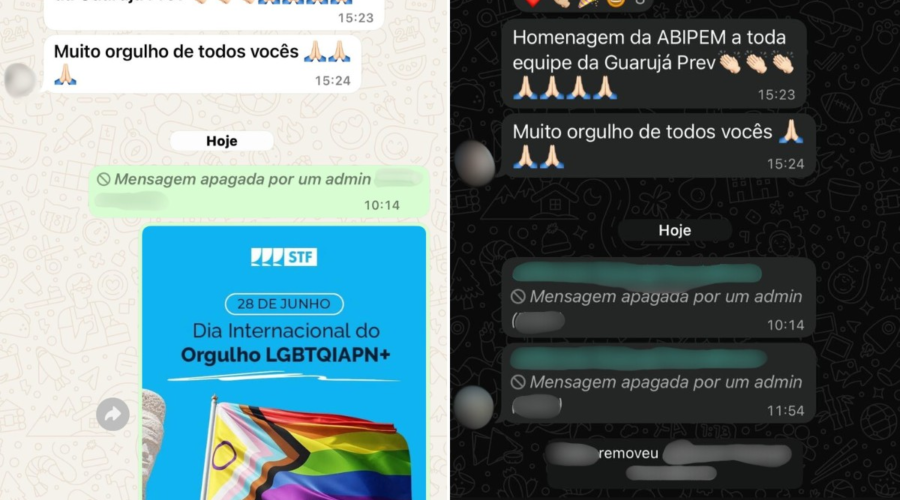 Servidor de Guarujá, SP, denuncia homofobia após ser excluído de grupo de WhatsApp por postar conteúdo LGBT+