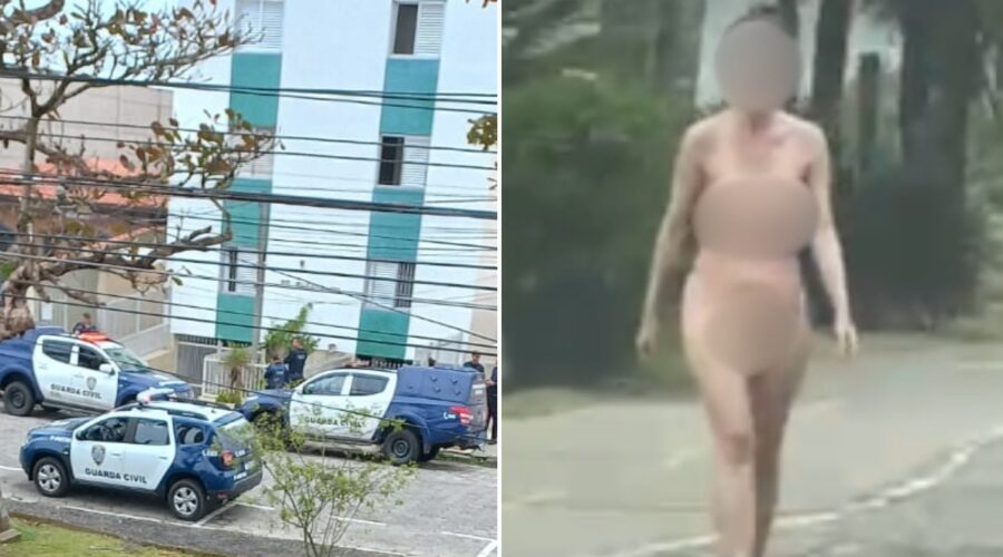 Mulher nua é abordada por guardas em praia do litoral de SP e confessa ter matado o pai; VÍDEO