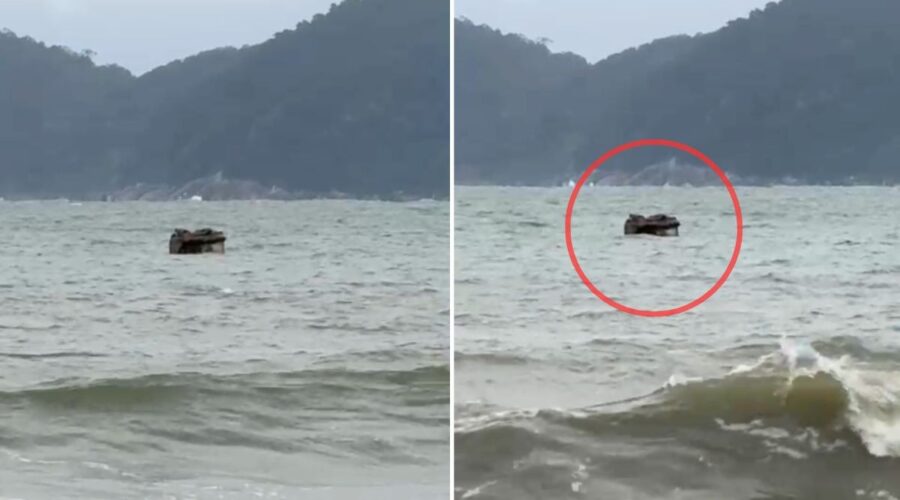 Objeto 'misterioso' é filmado durante ressaca no mar de Santos, SP, e intriga moradores; VÍDEO
