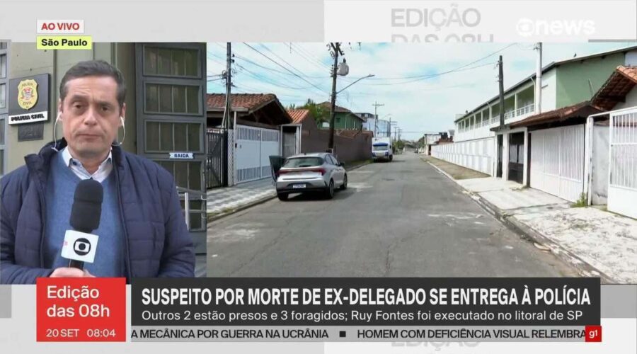 Uma semana após morte de ex-delegado, polícia prendeu 4 suspeitos e procura 3 foragidos