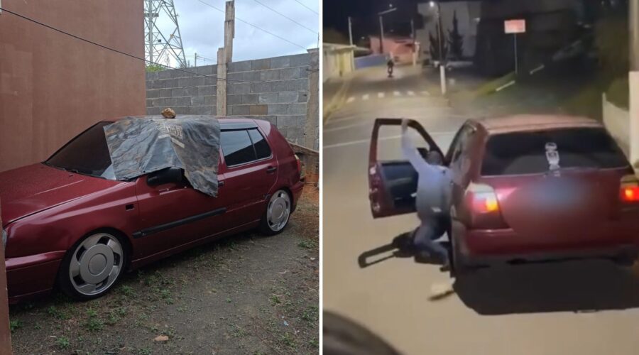 Adolescente dirigiu carro, subiu no teto e fez veículo desgovernado bater em casa no interior de SP, diz polícia