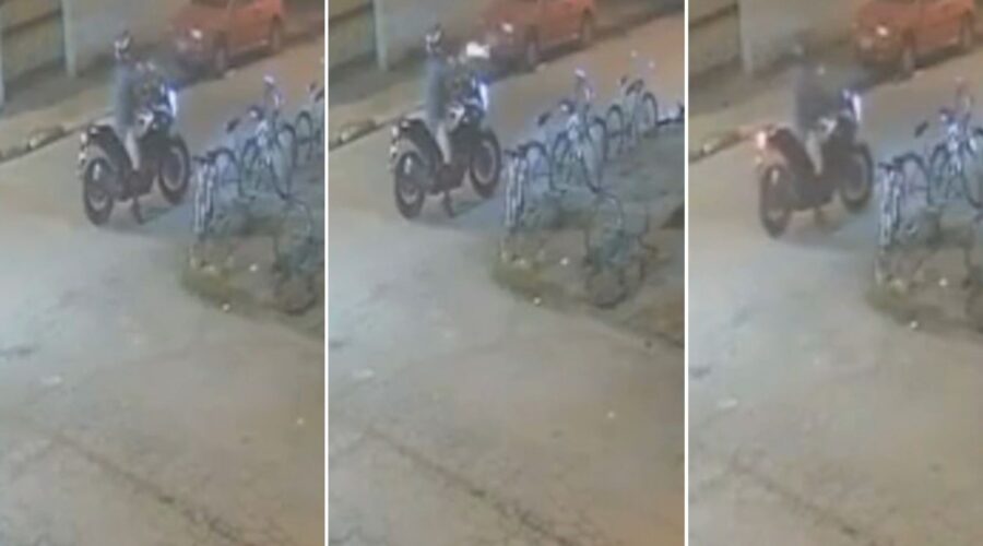 Motociclista atira contra grupo de pessoas em frente a comércio em São Vicente; VÍDEO