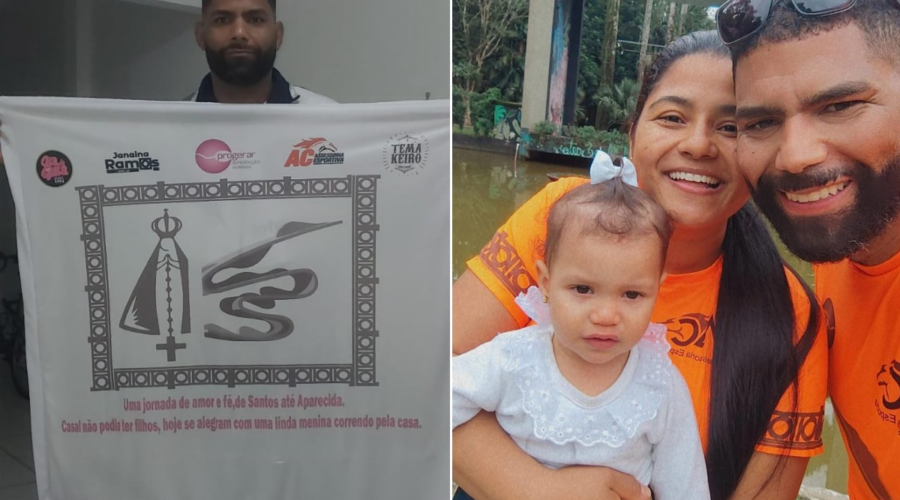 Marido corre mais de 250 km por promessa após esposa sem ovários engravidar com inseminação artificial