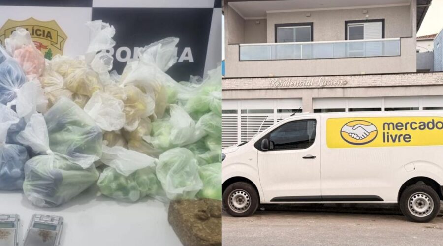Polícia desarticula esquema de tráfico que usava van dublê do Mercado Livre para transportar drogas no litoral de SP