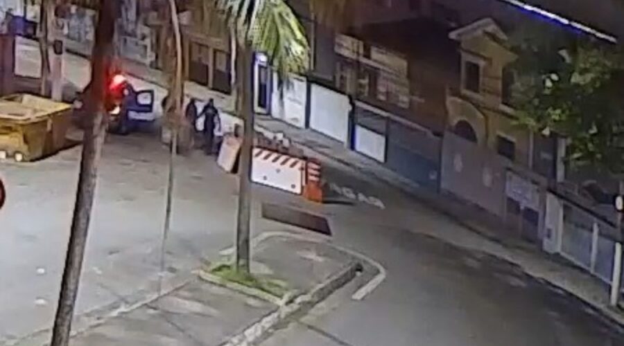 Procurado pela Justiça é preso após furtar madeira de obra em Santos;  VÍDEO