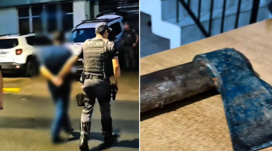 Homem é preso após atacar esposa com machado por ciúmes no interior de SP
