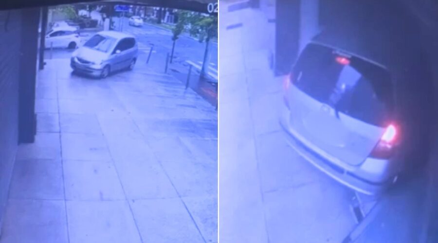 Motorista perde o controle do carro e invade clínica odontológica no litoral de SP; VÍDEO