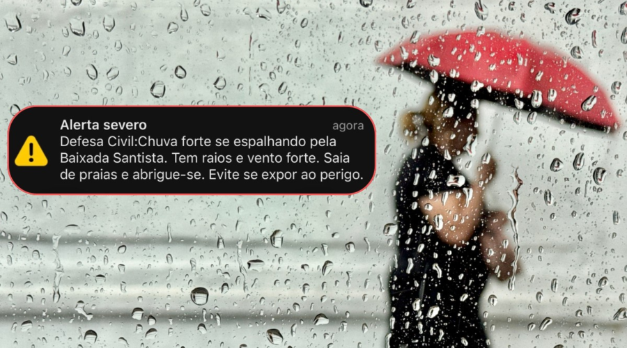 Defesa Civil dispara alerta severo: risco de chuva forte, raios e rajadas de vento