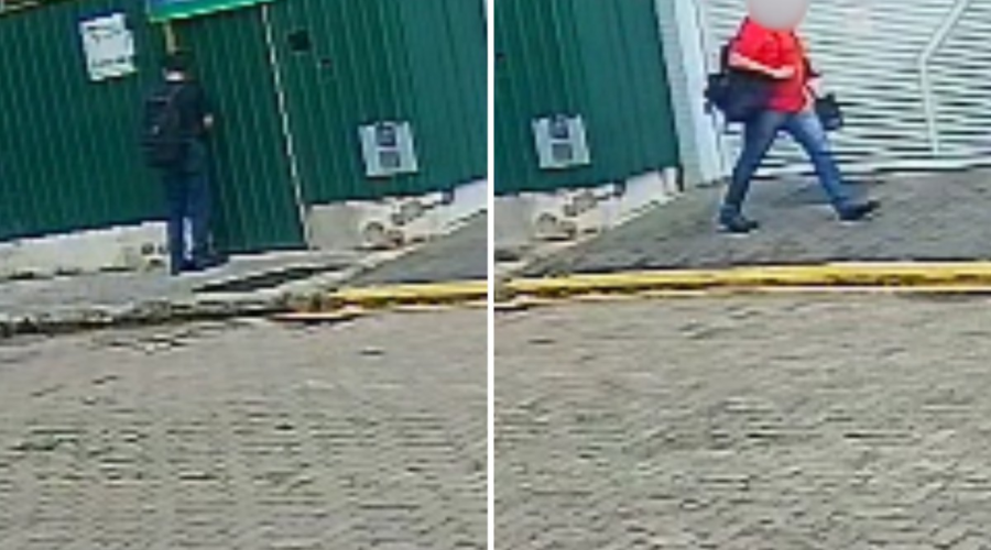 Vídeo mostra suspeito de matar corretor deixando prédio com a mochila da vítima