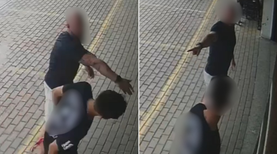 Funcionário de mercado é agredido por psicólogo após fazer barulho com a moto; VÍDEO