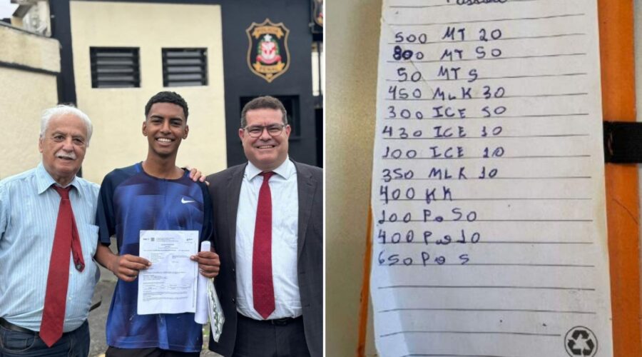 Justiça absolve acusado de tráfico após teste de escrita inconclusivo em caderno com anotações de drogas