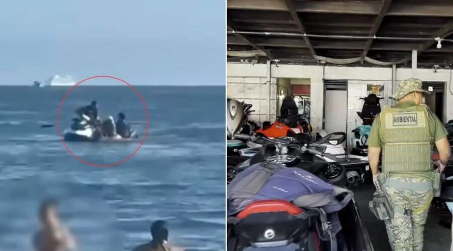 Força-tarefa tenta descobrir de onde saiu moto aquática usada por criminosos para roubar casal no mar