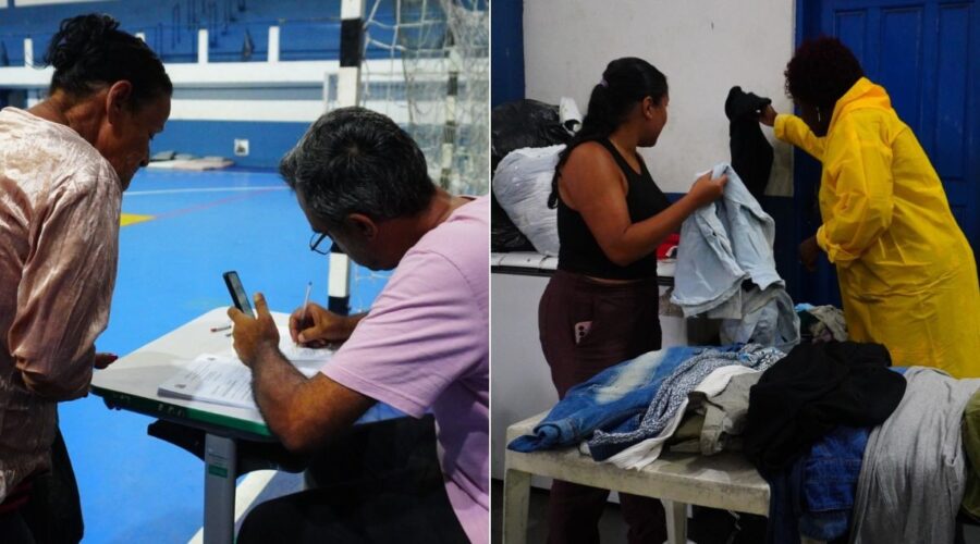 Temporal deixa dezenas de famílias desalojadas no litoral de SP