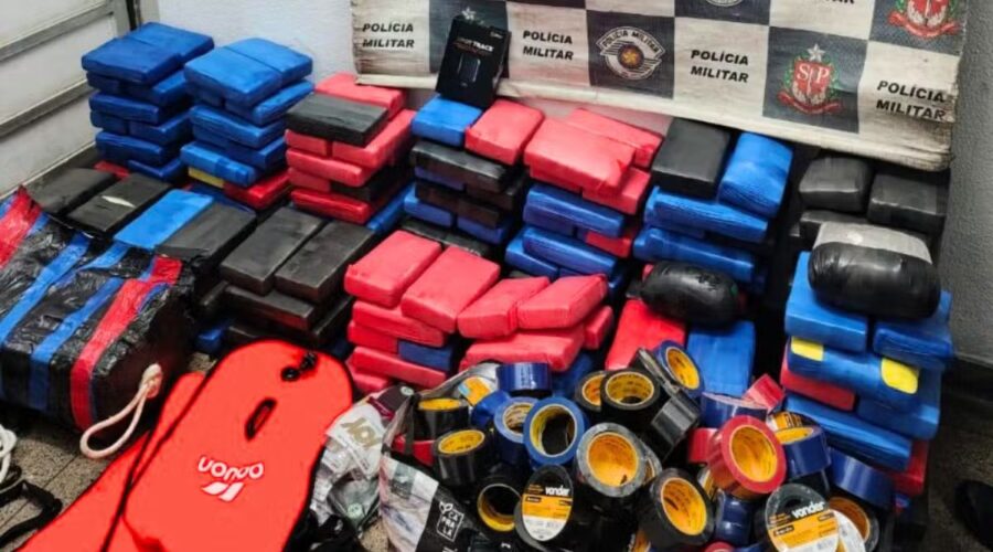 PM apreende quase 300 kg de cocaína avaliada em R$ 32 milhões após denúncia em SP