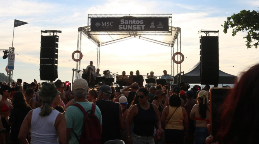 Festival Santos Sunset movimenta a orla neste sábado com música, arte e gastronomia