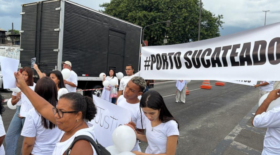 Morte de funcionária após queda de 20 metros gera protesto por segurança no Porto de Santos