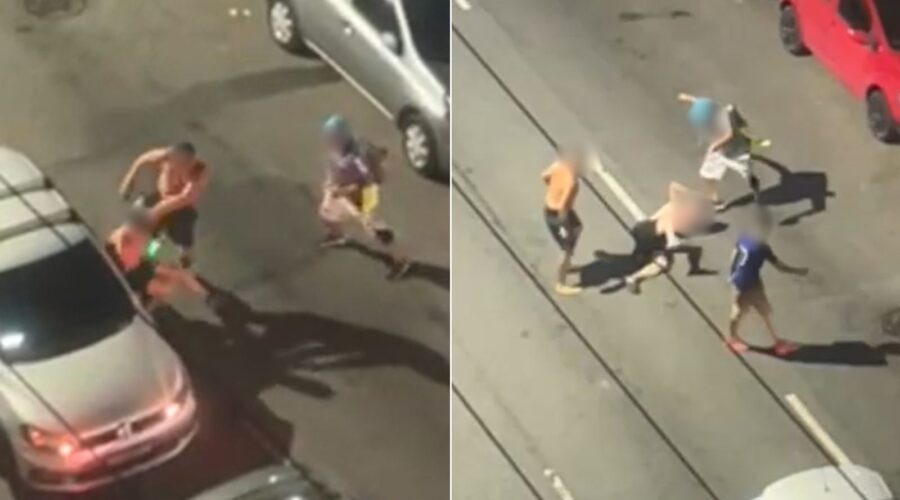 Homem é espancado por grupo em avenida após ser acusado de agredir mulher no litoral de SP