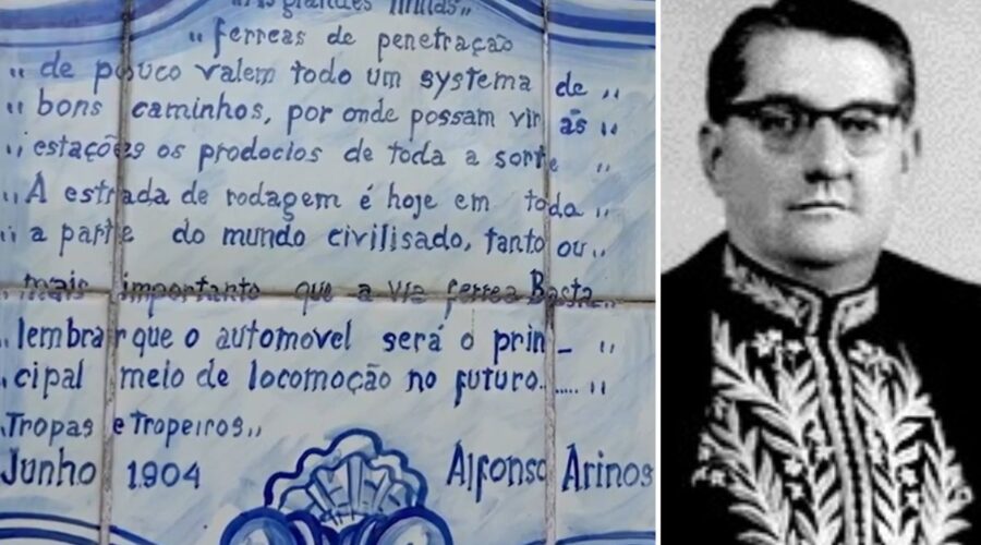 Saiba quem foi Afonso Arinos, poeta que fez 'premonição' escrita há mais de 100 anos em azulejo no litoral de SP