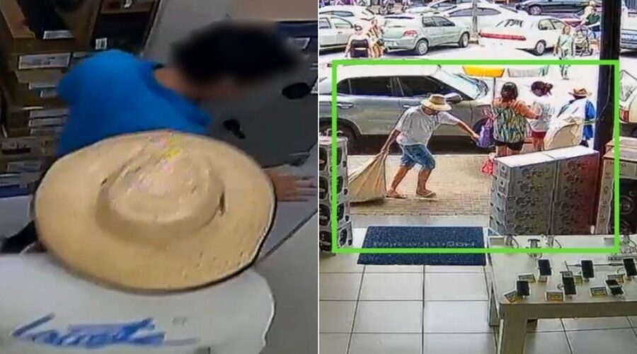 Trio faz funcionários reféns e assalta Magazine Luiza no litoral de SP; VÍDEO