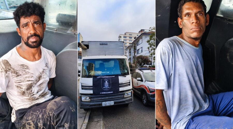 PM resgata casal de feirantes e vigilante sequestrados em baú de caminhão no litoral de SP; VÍDEO