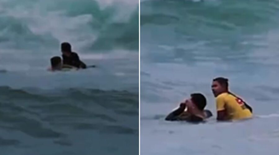 Surfista profissional salva banhistas arrastados por correnteza no  litoral de SP; VÍDEO
