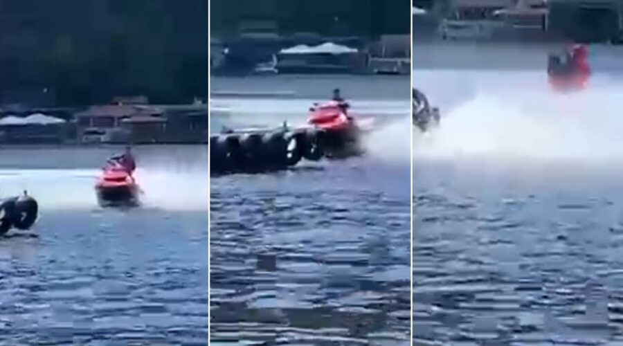 Vídeo mostra moto aquática batendo em píer no litoral de SP; Marinha investiga acidente