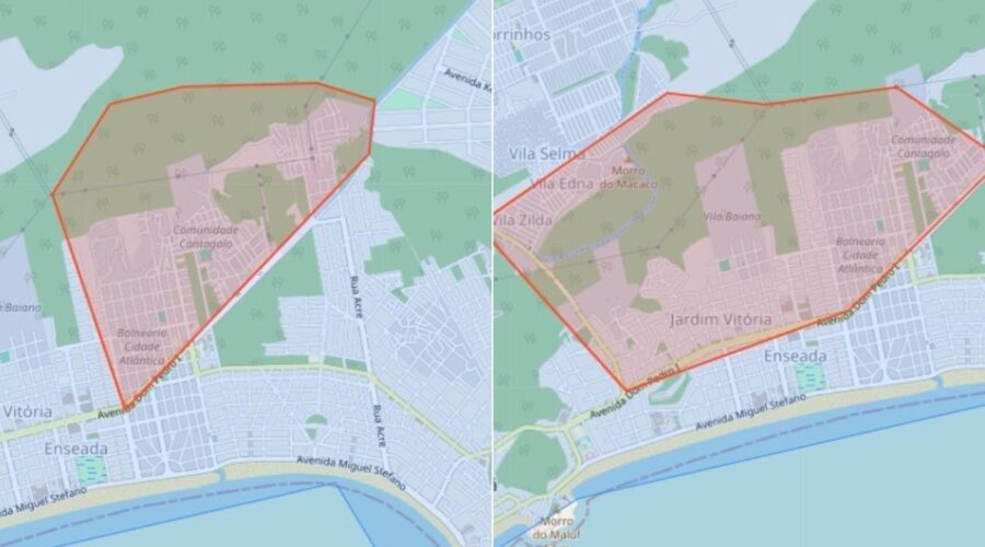 Defesa Civil aciona sirene de emergência e famílias deixam as casas por risco de deslizamento em Guarujá