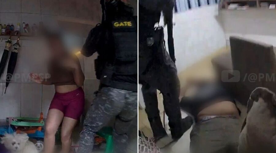 Vídeo mostra GATE invadindo casa para libertar mulher feita de refém pelo companheiro; ASSISTA