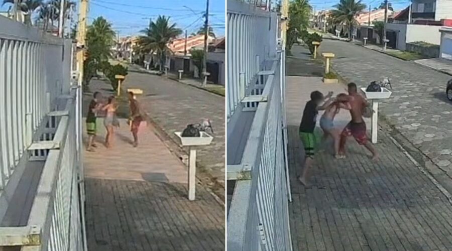 Homem é imobilizado com cordas após agredir mãe e filho com TEA no litoral de SP; VÍDEO
