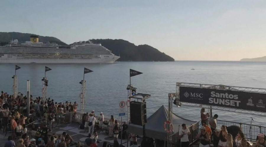 Santos Sunset encerra eventos da temporada de cruzeiros no sábado; confira a programação