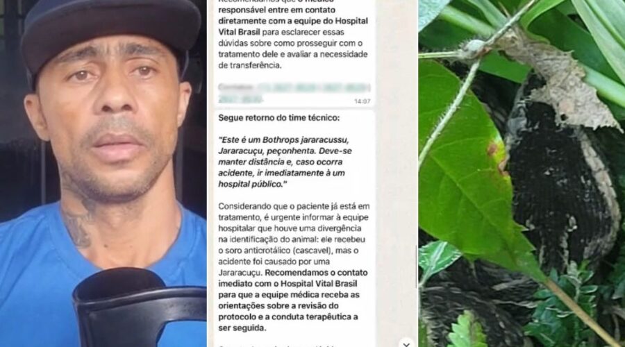 Homem picado por cobra diz ter recebido 20 doses de soro contra espécie errada em hospital de SP
