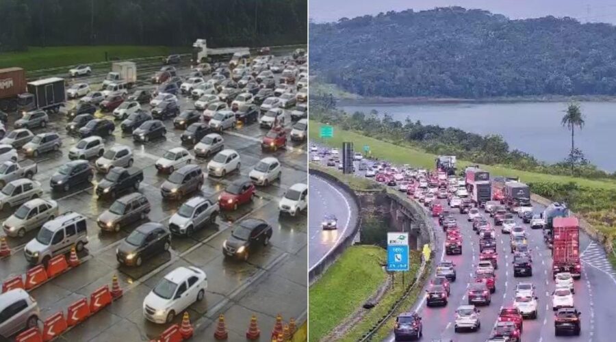 Feriadão de Tiradentes: Motoristas enfrentam congestionamento nas rodovias para chegar ao litoral de SP