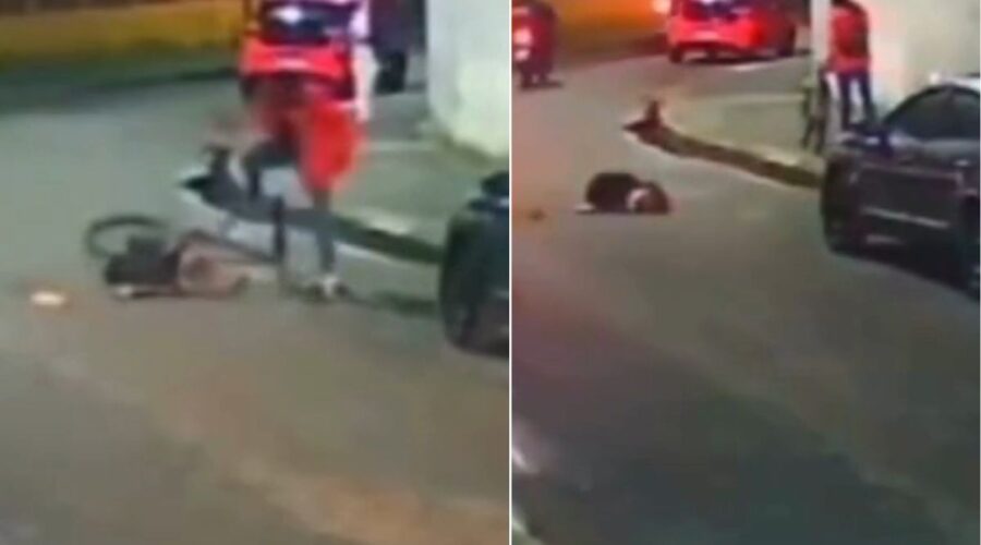 Homem é agredido com socos e chutes após não devolver bicicleta emprestada no litoral de SP; VÍDEO