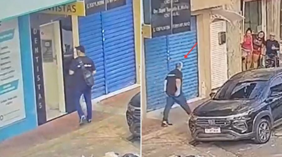 Vídeo mostra suspeito entrando em consultório odontológico e fugindo após matar paciente em SP