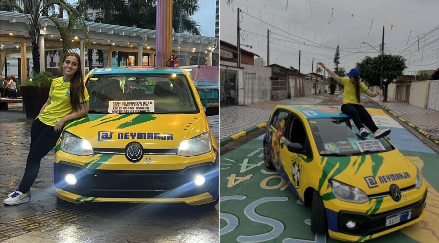Jovem customiza carro para Copa do Mundo; veja antes e depois