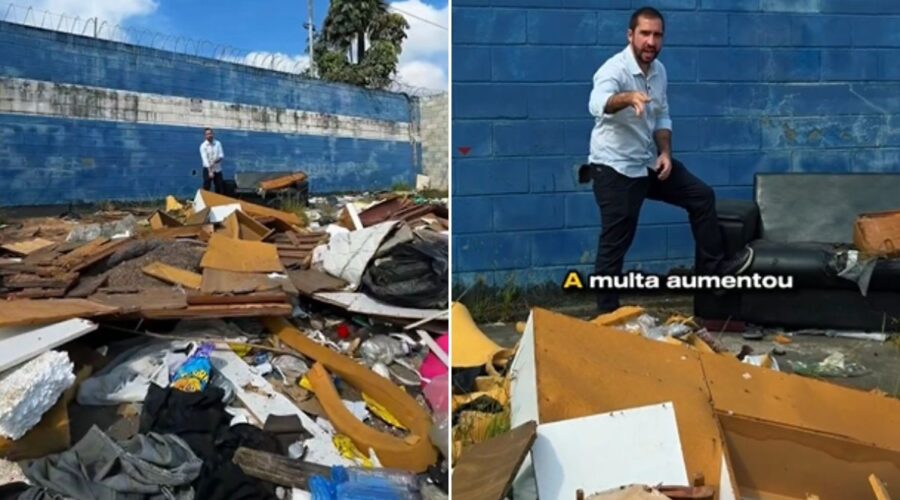 São Vicente oferece cashback para quem denunciar descarte irregular de lixo: 'Sem massagem', diz prefeito