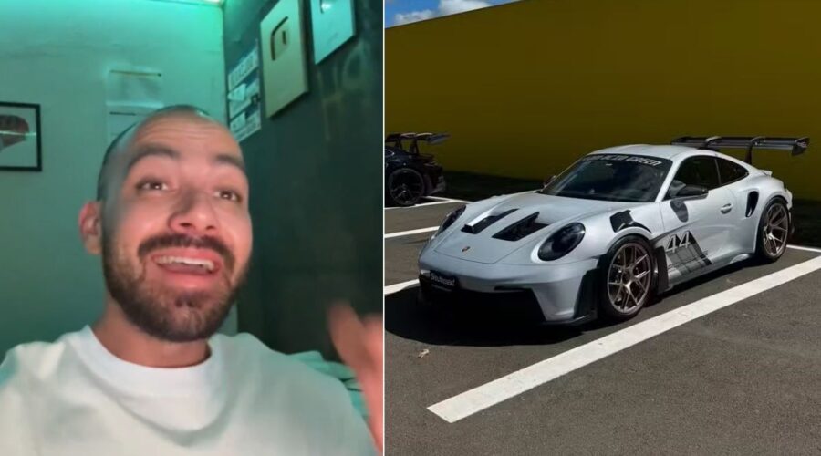 Influencer investigado por crimes de trânsito grava vídeos com Porsche que era de Neymar; VEJA