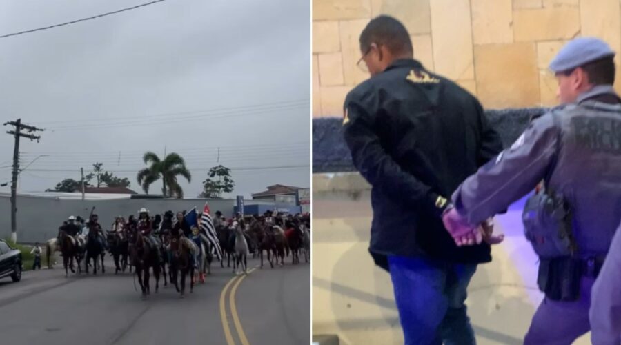 Homem é preso por atirar em duas pessoas após cavalgada beneficente no interior de SP; VÍDEO